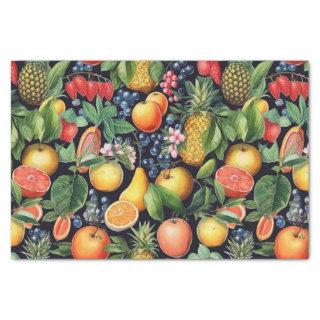Pretty botanical fruit pattern tissue paper