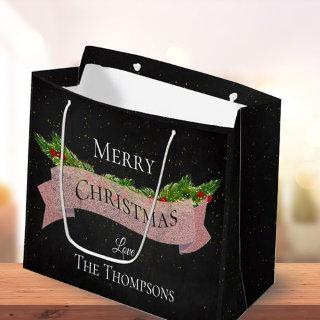 Pretty | Chalkboard | Merry Christmas | Large Gift Bag
