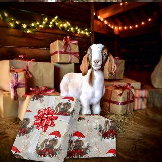Pretty Christmas Goat Boer Kid Wreath