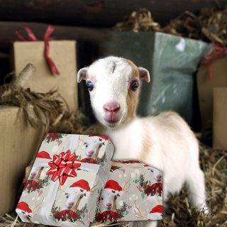 Pretty Christmas Goat LaMancha Wreath Small