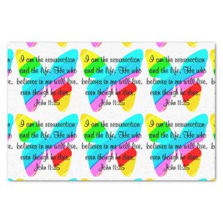 PRETTY JOHN 11:25 RAINBOW BUTTERFLY DESIGN TISSUE PAPER
