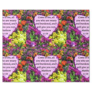 PRETTY MATTHEW 11:28 PURPLE FLORAL DESIGN