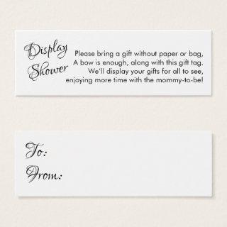 Pretty No Wrap Baby Shower Mini Gift Card