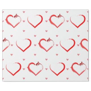 Pretty Painted Hearts on White Valentine's Day