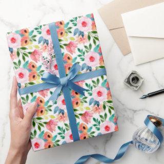 Pretty Painted Watercolor Floral Pattern Gift