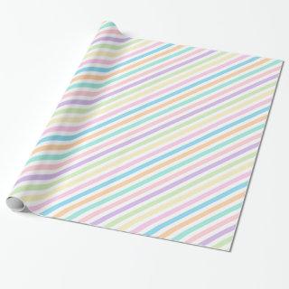 Pretty Pastel Diagonal Stripes