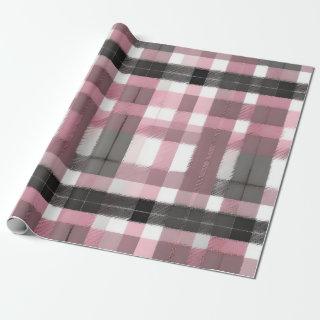 Pretty Pink, Lavender, Gray and Brown Plaid