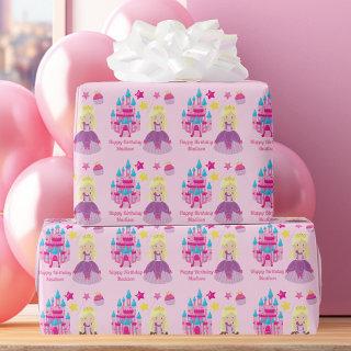 Pretty Pink Princess Girl Custom Birthday Castle