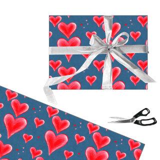 Pretty red hearts pattern