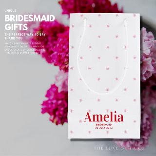 Pretty Red Pink Stars Bridesmaid Proposal Gift Bag