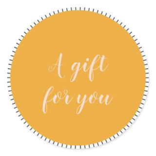 Pretty Script Small Business Customer Gift For you Classic Round Sticker