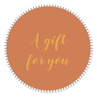 Pretty Script Small Business Customer Gift For you Classic Round Sticker