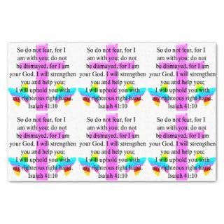 PRETTY SCRIPTURE ISAIAH 41:10 DESIGN TISSUE PAPER