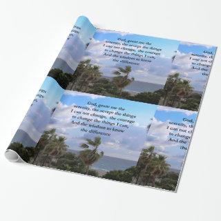 PRETTY SERENITY PRAYER PALM TREE PHOTO DESIGN