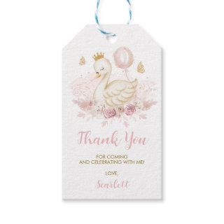 Pretty Soft Pink Swan Princess Birthday Favors Gift Tags