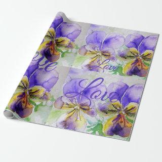Pretty Viola Flower Floral Purple Pattern Love