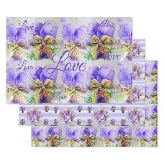 Pretty Viola Flower Floral Purple Pattern Love  Sheets
