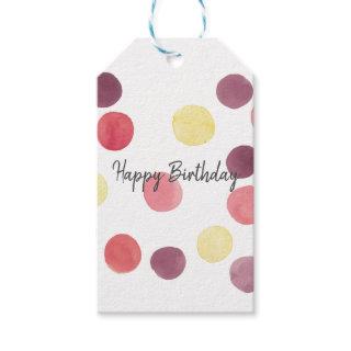 Pretty Watercolor Circle Gift Tag Customizable