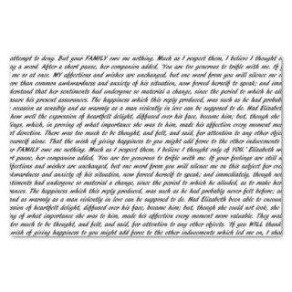 Pride and Prejudice Text Tissue Paper