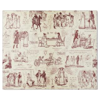 Pride and Prejudice Toile Quotes Illustration