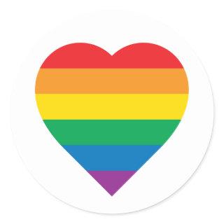 Pride | Colorful Rainbow Design Classic Round Sticker