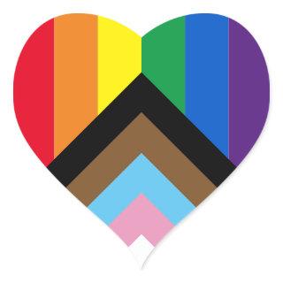 Pride Inclusive diversity rainbow Lgbtq gay flag Heart Sticker