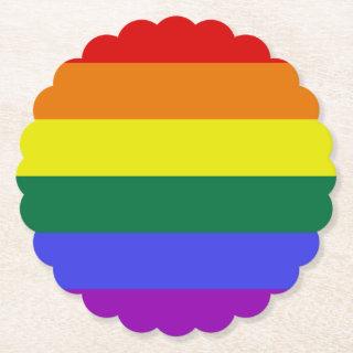 Pride LGBT Rainbow Paper Coaster