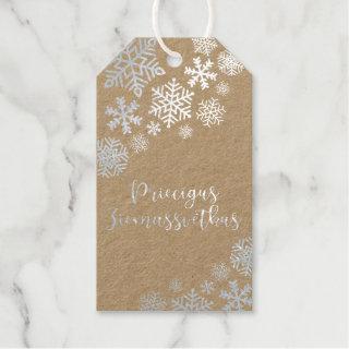 Priecīgus Ziemassvētkus, Latvian Merry Christmas Foil Gift Tags
