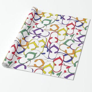 Primary Color Flip Flop Pattern flipflops summer