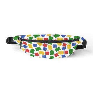 Primary Colors Toy Building Bricks Pattern Print Fanny Pack