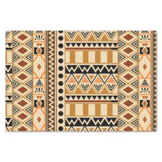 Primitive Ethnic Tribal Pattern in Earth Colors  Tissue Paper