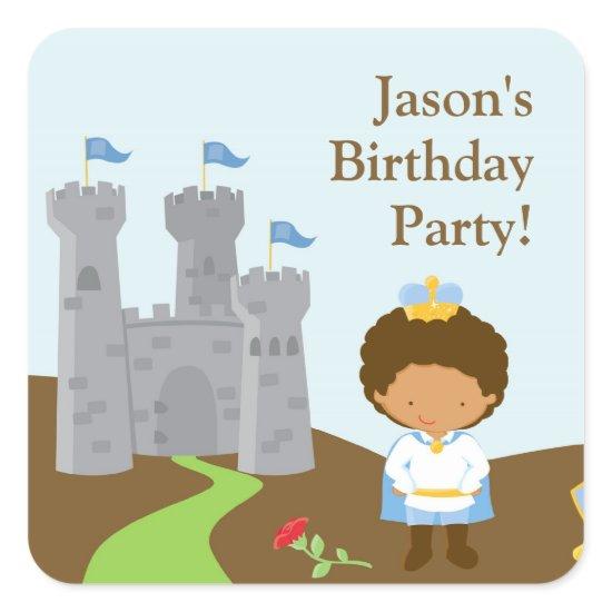 Prince Birthday Party Sticker