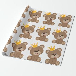 Prince Teddy Bear Boy Baby Shower