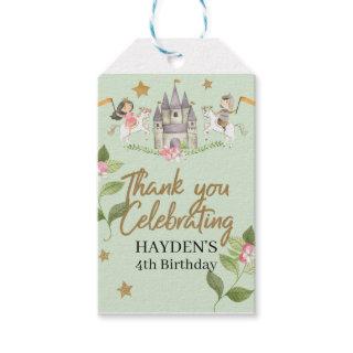 Princess and Knight party, Princess, kids Birthday Gift Tags
