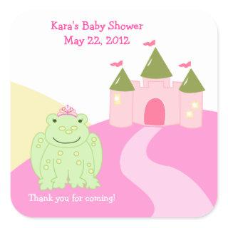 Princess Frog Fairytale SQUARE Favor Sticker