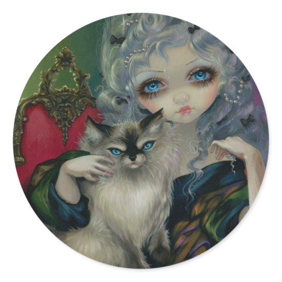 "Princess with a Ragdoll Cat" Sticker