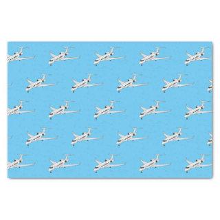 Private jet cartoon illustration tissue paper