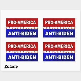 Pro-America Anti-Biden red, white and blue Rectangular Sticker