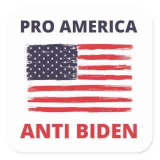 Pro America Anti Biden Square Sticker