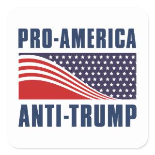 Pro- America Anti Trump Square Sticker
