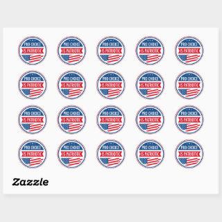 Pro Choice is Patriotic American Women's Freedom Classic Round Sticker