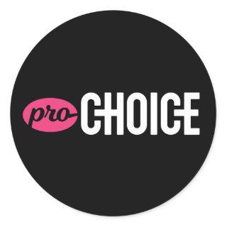 Pro-Choice Round Sticker (Sheet of 4): Black