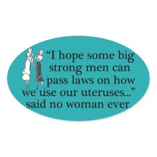 Pro Choice Women Oval Sticker