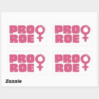 Pro Roe Women's Rights Word Art  Rectangular Sticker