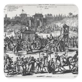 Procession from the gates of Macau Square Sticker