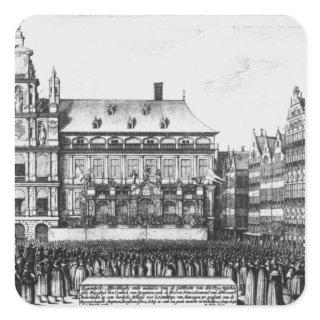 Proclamation of the peace square sticker