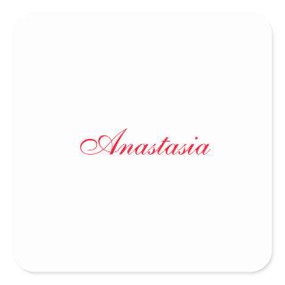 Professional classical handwriting name custom square sticker