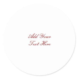 Professional handwriting add text modern classic round sticker