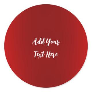 Professional handwriting add text modern red classic round sticker