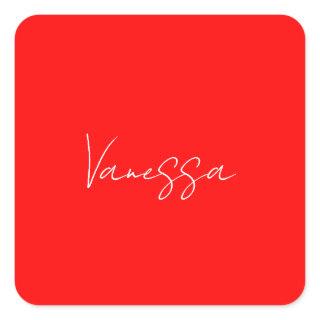 Professional handwriting name custom  square sticker